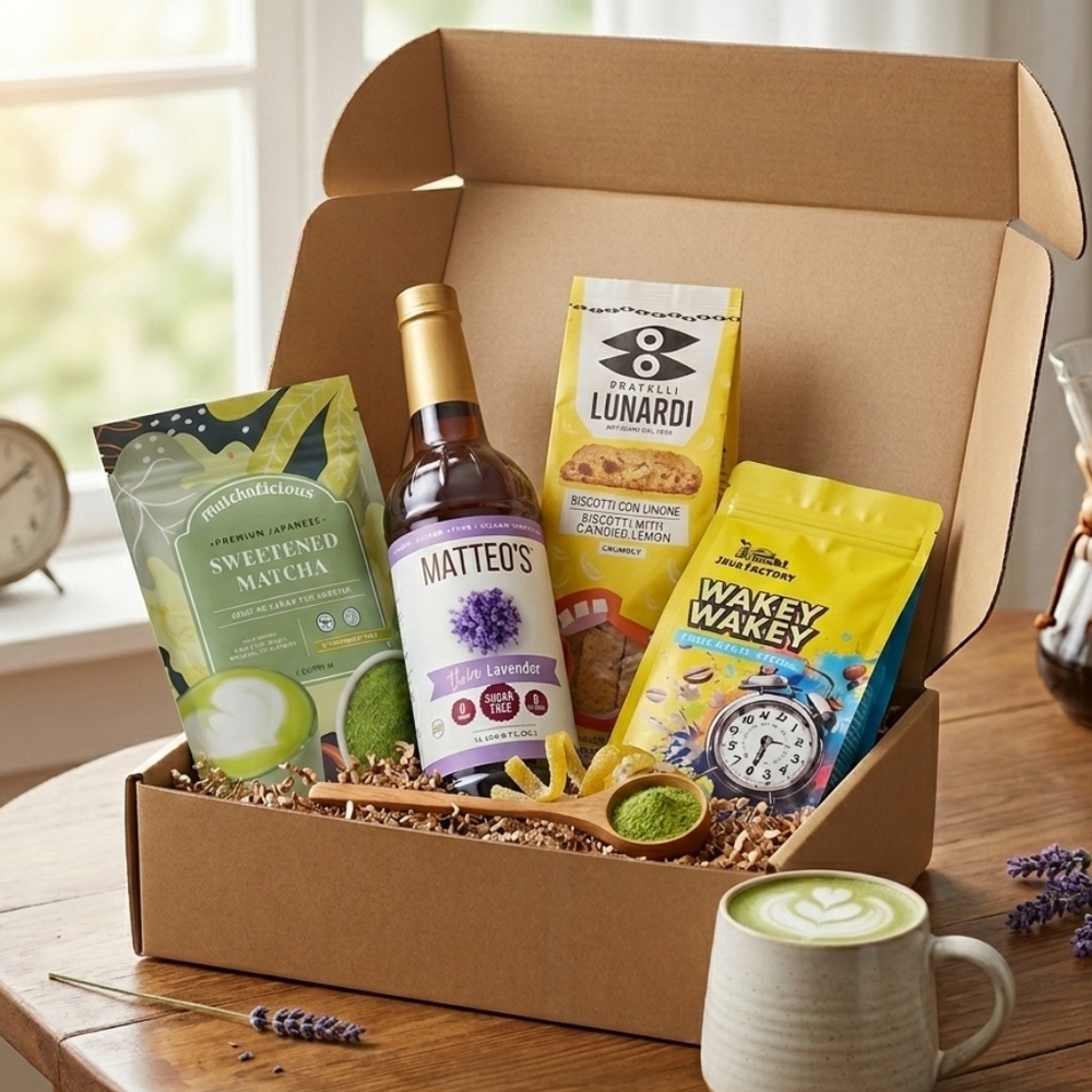 Housewarming Gift Basket - Coffee Lovers - Lavendar and Matcha Set